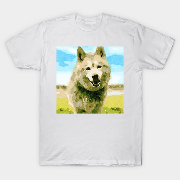 Happy Malamute T-Shirt by Lgoodstuff